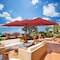 Pure Garden 15 ft Double Sun Patio Umbrella, Red, 12 Steel Ribs, 1.9 in Dia Steel Pole, Easy Crank Lift 50-LG1282 - alternate 1